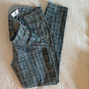 CAbi Blue Patterned Skinny Jeans